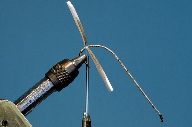 10xl Partridge Carrie Stevens hook and two pieces of tapered Orvis foam strips